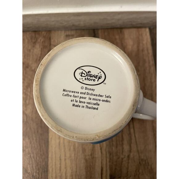Vintage Mickey Mouse Large Mug Disney Store Raised 3-D Mug White&Blue Stars - Picture 7 of 7
